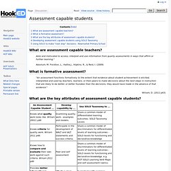 Assessment capable students