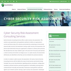 Cyber Security Risk Assessment Consulting Services - AuroraIT