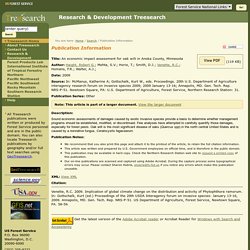 US FOREST SERVICE - 2009 - An economic impact assessment for oak wilt in Anoka County, Minnesota