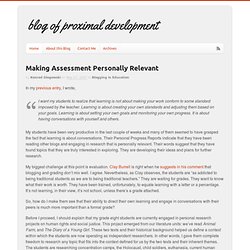 Making Assessment Personally Relevant