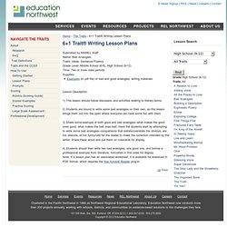 6+1 Trait® Writing Assessment Lesson Plans | Education Northwest