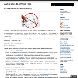 Assessment in Game-Based Learning « Game-Based Learning Talk