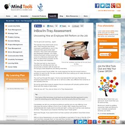 Inbox/In-Tray Assessment - Team Management Training from MindTools