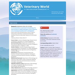 VETERINARY WORLD 09/10/20 An assessment on potential risk pathways for the incursion of highly pathogenic avian influenza virus in backyard poultry farm in Bangladesh