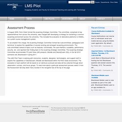 Assessment Process - LMS Pilot