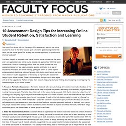 10 Assessment Design Tips for Increasing Online Student Retention, Satisfaction and Learning