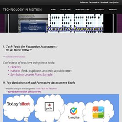 Tech Formative Assessment - Technology in Motion
