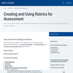 Creating and Using Rubrics for Assessment
