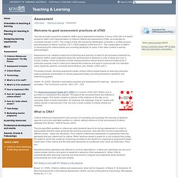 Assessment - Teaching & Learning - University of Tasmania, Australia