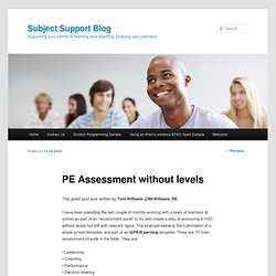 PE Assessment without levels