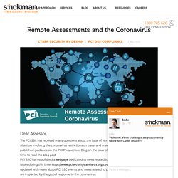 Remote Assessments and the Coronavirus