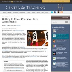 Getting to Know Coursera: Peer Assessments