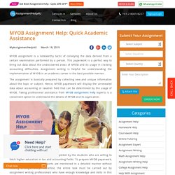 MYOB Assignment Help: Quick Academic Assistance