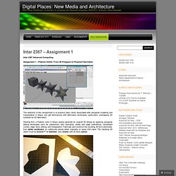 Intar 2367 – Assignment 1 « Digital Places: New Media and Architecture