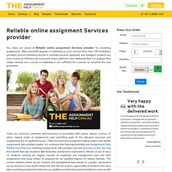 reliable online assignment Services provider for marketing assignments?