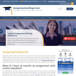 Assignment Rewriter ~ Assignmentwritings.Com