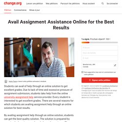 Avail Assignment Assistance Online for the Best Results