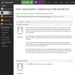 Topic: Fast Assignment Assistance For Students