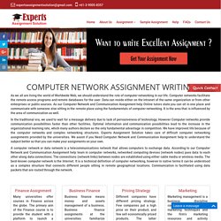 Computer Network Assignment Help by Expert in Australia - USA - Canada - Indonesia