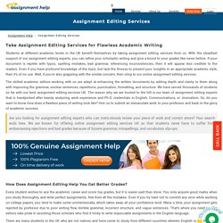Assignment Editing Services: Get Assignment Editing in UK