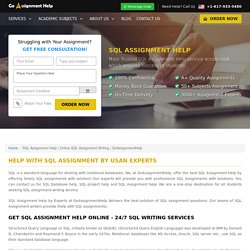 Online SQL Assignment Writing