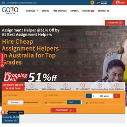 Assignment Helper @51% off by top Australian Assignment Helper