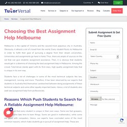 Assignment help Melbourne