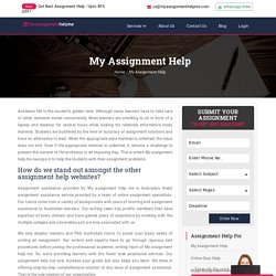 My Assignment Help Me - Online Assignment Specialists