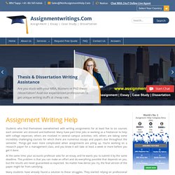 Assignment Writing Help - Avail Professionals to Get A+ Grade