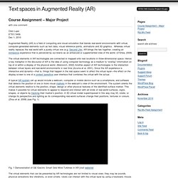 Course Assignment – Major Project at Text spaces in Augmented Reality (AR)