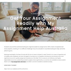Get Your Assignment Readily with My Assignment Help Australia -