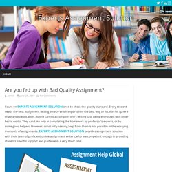 Top quality Assignment Services Australia