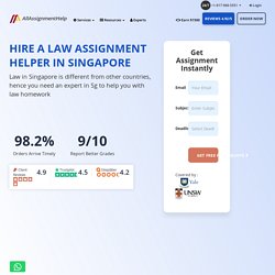 Law assignment help - Singapore Law Experts
