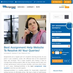 Best Assignment Help Website To Answer Your Query Solutions!