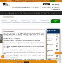 Law Assignment Writing Service