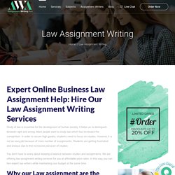 Law Assignment Help And Law Assignment Writing Service UK