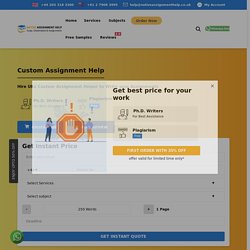 Online Custom Assignment Help & Writing Services in UK