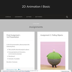 Assignments – 2D Animation I Basic