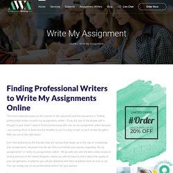 Write My Assignments Online, Do My Assignment Online Services