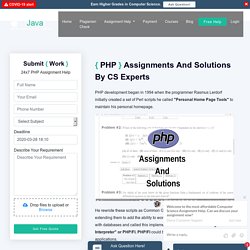 PHP Assignment Help From Experts