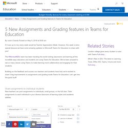 5 New Assignments and Grading features in Teams for Education
