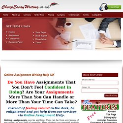 Online Assignments Writing Help and Services UK
