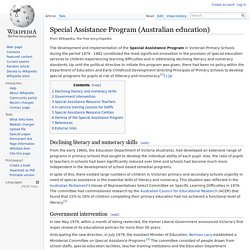 Special Assistance Program (Australian education)