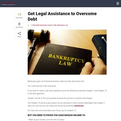 Get Legal Assistance to Overcome Debt