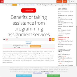 Benefits of taking assistance from programming assignment services