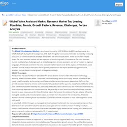 Global Voice Assistant Market, Research Market Top Leading Countries, Trends, Growth Factors, Revenue, Challenges, Forces Analysis