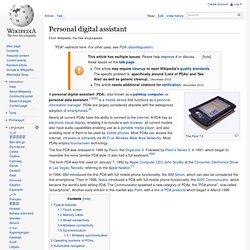 Personal digital assistant