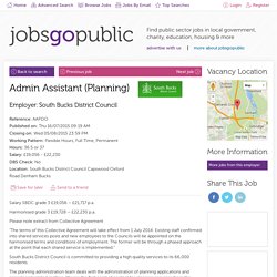 Admin Assistant (Planning) in Bucks, South East, up to £24999