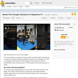 Hands Free Google Assistant for Raspberry Pi: 14 Steps (with Pictures)