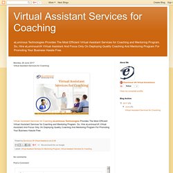 Virtual Assistant Services for Coaching: Virtual Assistant Services for Mentoring